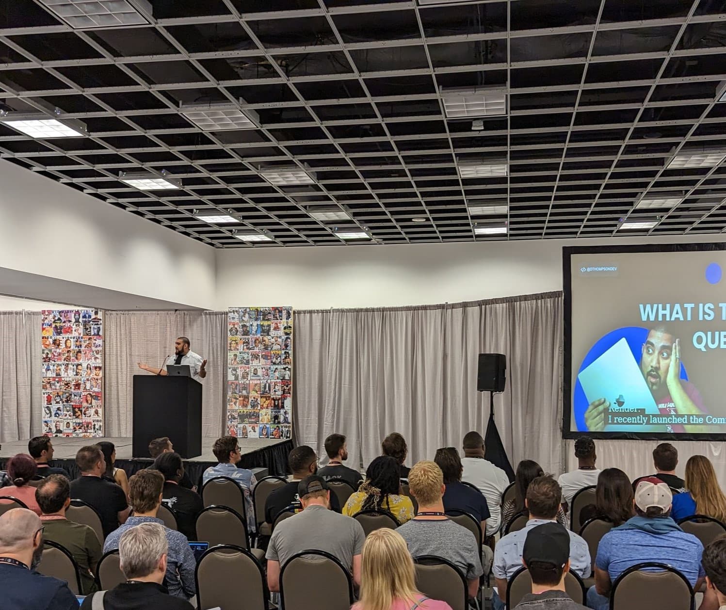 Candid shot of attendees at a conference